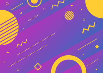 abstract geometric background, yellow geometric shape on purple gradient background, vector illustration future theme template for backdrop, web sites, banner