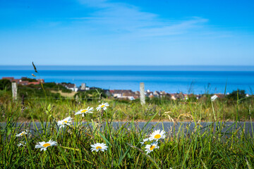 Sur la route surplombant la ville de Boulogne sur Mer