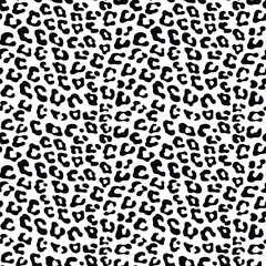 
Leopard print black and white animal texture, seamless pattern for textile