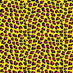 
Yellow leopard pattern, seamless stylish pattern, cat print