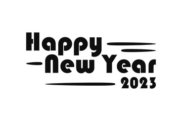 Happy new year 2023 lettering design