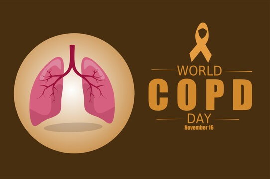 world COPD day November 16 vector illustration, suitable for poster banner or card campaign