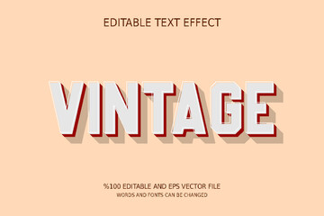 Editable Vintage Text Effect