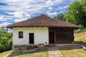 Plakat Old Serbian traditional house 