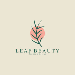 beautiful leaf or logo vector icon illustration