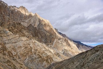 Trekking into the moonscape near Lamayuru, Ladakh, India