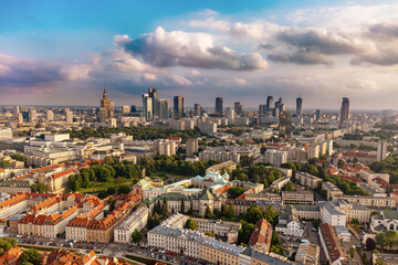 Fototapeta na wymiar View of modern Warsaw