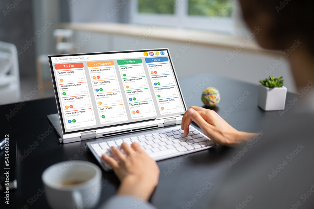 Aufkleber kanban project schedule management software app