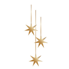 Star Celestial Vintage Gold Symbol Silhouette Magic Religion Decoration Winter Christmas New Year Greeting Gift Baby Sweet Dream PNG Icon 