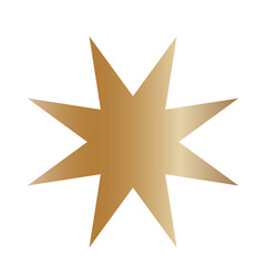 Star Celestial Vintage Gold Symbol Silhouette Magic Religion Decoration Winter Christmas New Year Greeting Gift Baby Sweet Dream PNG Icon 