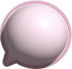 cute 3d colorful speech bubble, text box, conversation box decoration