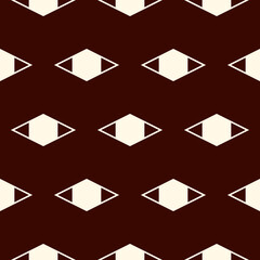 Geometric seamless pattern. Minimal style print. Diamond, rhombus motif ornament. Simple linear geo shapes background