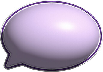 cute 3d colorful speech bubble, text box, conversation box decoration