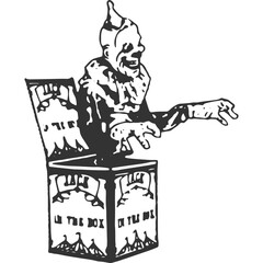 Jack In The Box Vintage Illustration Vector