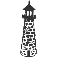 Lighthouse Vintage Illustration Vector