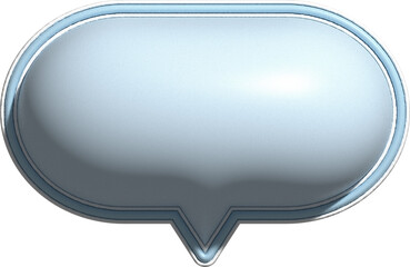 cute 3d colorful speech bubble, text box, conversation box decoration