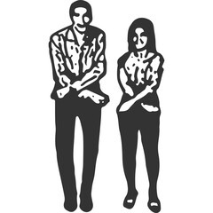 Lindy Hop Dance Vintage Illustration Vector