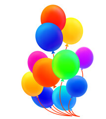 bright multicolored air balloons 