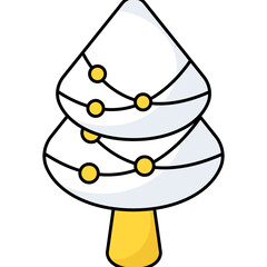 An icon design of christmas tree