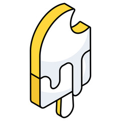 Popsicle Isometric icon, editable vector