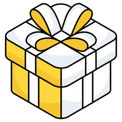 An icon design of gift box