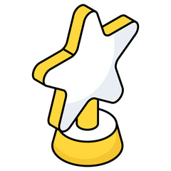      An icon design of star award  