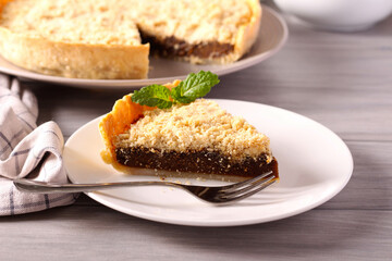 Shoofly pie - American pie made with molasses