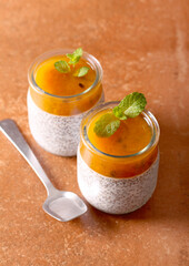 Chia seed pudding with maracuja