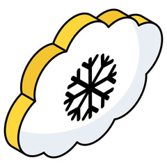 Modern design icon of snowfall 