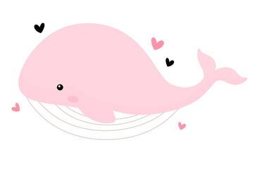 Fototapeta na wymiar Cute Whale