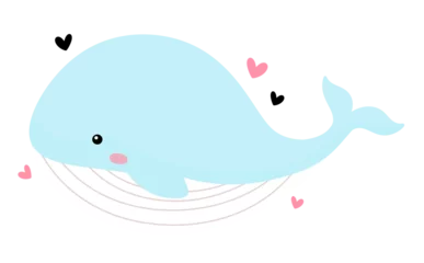 Abwaschbare Fototapete Wal Süßer Delfin