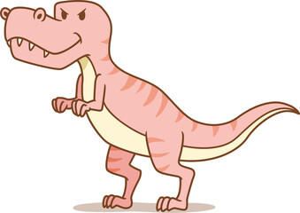Cute cartoon of Tyrannosaurus Rex.