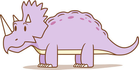 Cute cartoon of Triceratops.