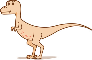 Cute cartoon of Velociraptor.