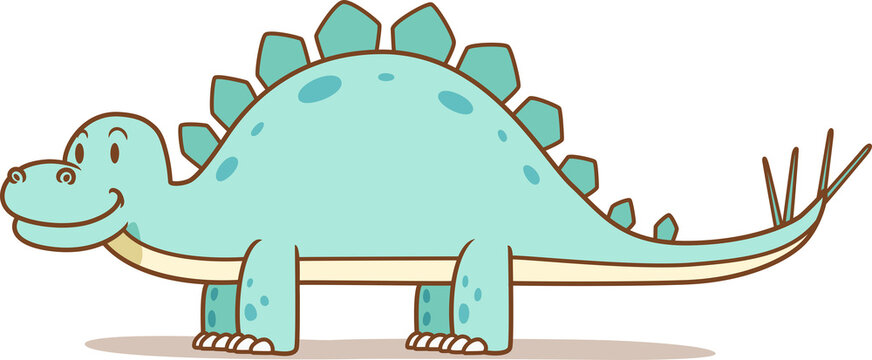 Cute cartoon of Stegosaurus.