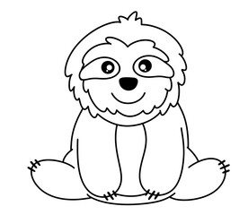 Cute Sloth Illustration 