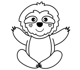 Cute Sloth Illustration 