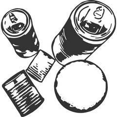 Tin Can Alley Vintage Illustration Vector