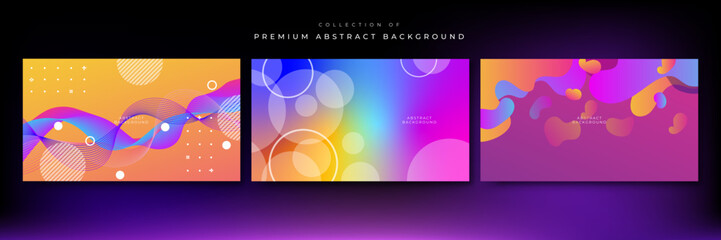 Abstract background. Abstract trendy gradient flowing geometric pattern background texture. Minimal color gradient banner template. Vector abstract pattern presentation background wallpaper web.