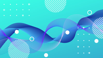 Gradient flowing geometric pattern background texture for cover design template. Minimal color abstract gradient banner template. Modern vector wave shape for brochure and presentation