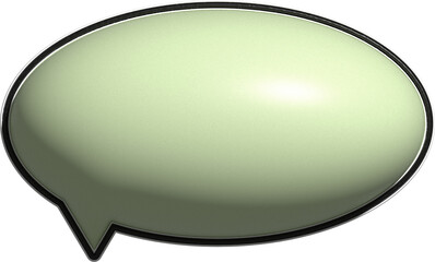 cute 3d colorful speech bubble, text box, conversation box decoration
