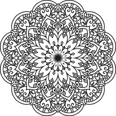 Adult coloring page Mandala. Template for coloring book page
