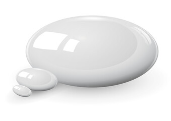 3d speech bubble icon white gray.