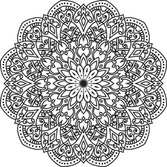 Adult coloring page Mandala. Template for coloring book page
