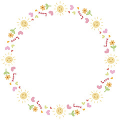 frame border circle happy new year