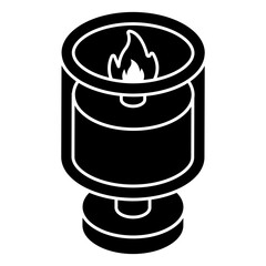 An icon design of candle
