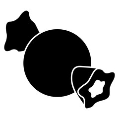 A unique design icon of wrapped toffee 