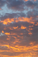 Colorful background, sunset sky clouds texture