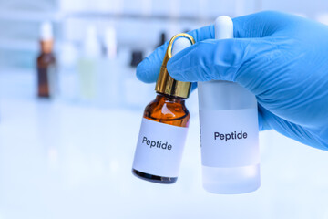 peptide in a bottle, chemical ingredient in beauty product