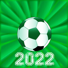 Obraz premium 2022 Soccer Ball Over Green